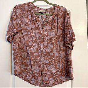 Universal Thread Short Sleeve Button Down  Blouse, size XL